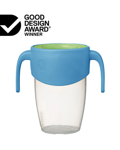 b.box 360 Cup-With Twist Lock Design & Handles-Ocean Breeze Blue Green-For Infants