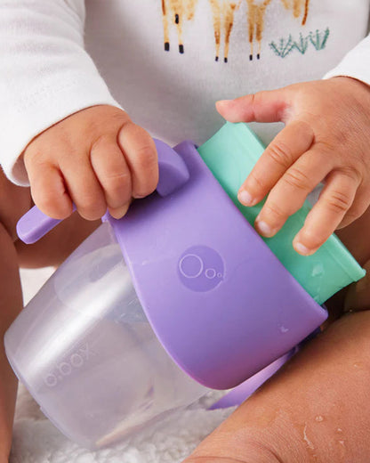 b.box 360 Cup-With Twist Lock Design & Handles-Lilac Pop Purple-For Infants