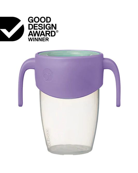 b.box 360 Cup-With Twist Lock Design & Handles-Lilac Pop Purple-For Infants