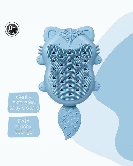 b.box Baby Soft Silicone Bath Brush-Blue