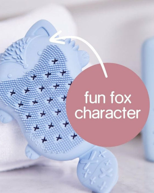 b.box Baby Soft Silicone Bath Brush-Blue