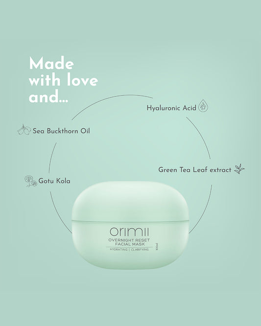 Orimii Overnight Reset Facial Mask-Moisturizes, Soothes, Repairs-Pregnancy & Breastfeeding Safe