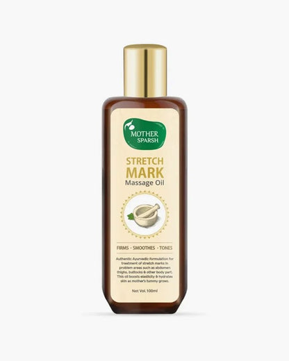 Mother Sparsh Stretch Marks Oil-Lightens Stretch Marks-Skin Firming & Toning-Non Sticky-Pregnancy Safe