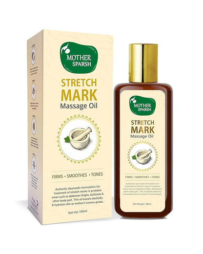 Mother Sparsh Stretch Marks Oil-Lightens Stretch Marks-Skin Firming & Toning-Non Sticky-Pregnancy Safe