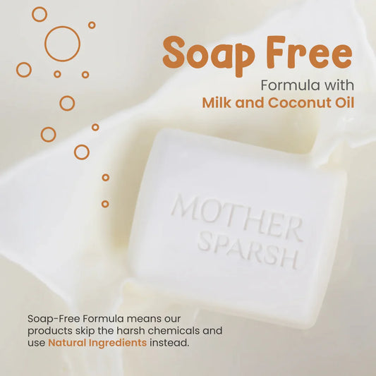 Mother Sparsh Daily Moisturizing Milky Soft Baby Soap Bar-With Milk & Coconut Oil