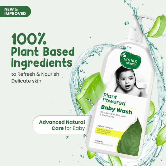 Mother Sparsh Plant Powered Baby Body Wash-With Avocado & Aloe Vera