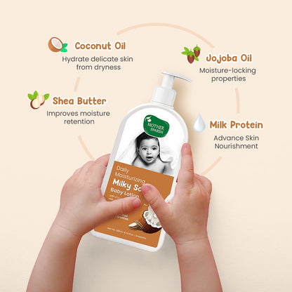 Mother Sparsh Daily Moisturizing Milky Soft Baby Lotion-With Milk & Coconut Oil