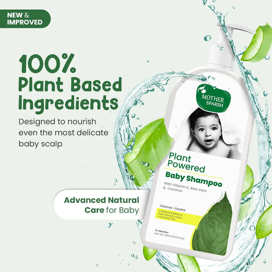 Mother Sparsh Plant Powered Baby Shampoo-With Aloe Vera & Coconut