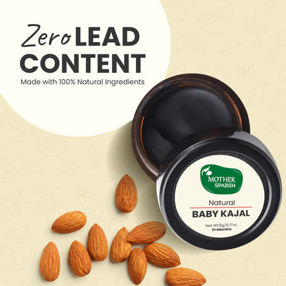 Mother Sparsh Natural Baby Kajal-With Cow Ghee & Almond