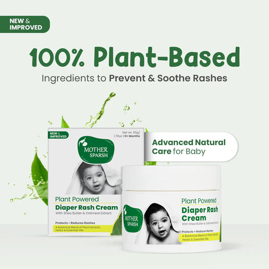 Mother Sparsh Plant Powered Baby Diaper Rash Cream-With Shea Butter & Oatmeal Extract