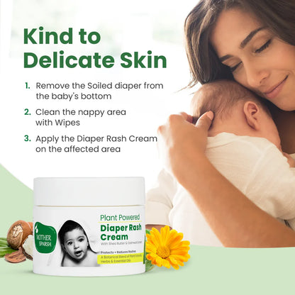 Mother Sparsh Plant Powered Baby Diaper Rash Cream-With Shea Butter & Oatmeal Extract