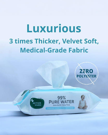 Mother Sparsh 99% Pure Water Unscented Baby Wet Wipes-With Calendula