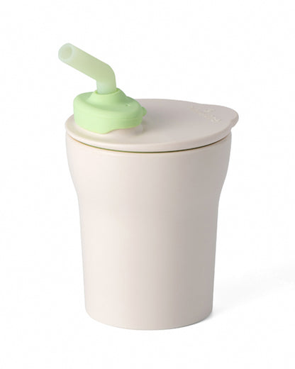 Miniware 1-2-3 Sip! Silicone Sippy Cup-Vanilla & Key Lime-With Lid & Straw-Plant Based-For Infants