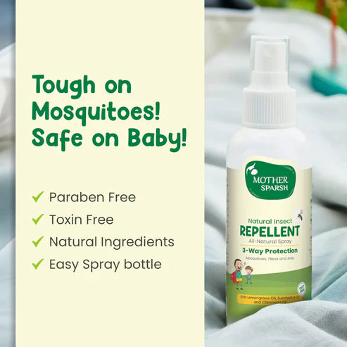 Mother Sparsh Natural Mosquito Repellent Spray-100% Ayurvedic-Spray & Defend-For Infants