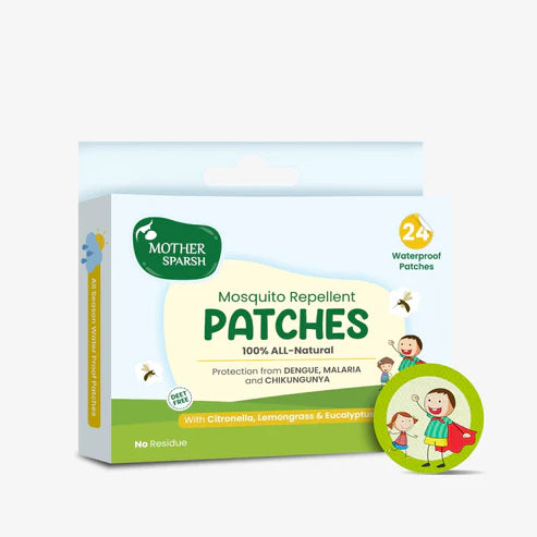 Mother Sparsh 100% Natural Mosquito Repellent Patches-Upto 12 Hours Protection-For Infants-24 Patches