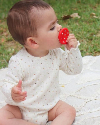 Oli & Carol Spotty The Mushroom-Natural Rubber Teether-Soft & Flexible-0M+