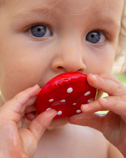 Oli & Carol Spotty The Mushroom-Natural Rubber Teether-Soft & Flexible-0M+