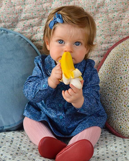 Oli & Carol Ana Banana-Natural Rubber Teether-Soft & Flexible-0M+