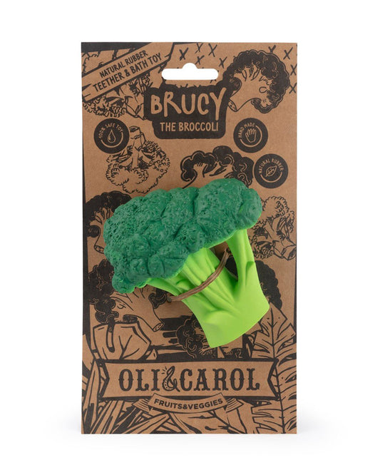 Oli & Carol Brucy The Broccoli-Natural Rubber Teether-Soft & Flexible-0M+