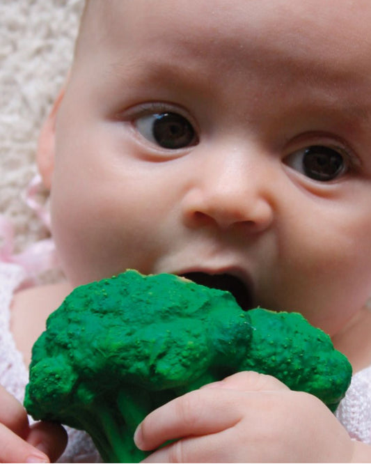 Oli & Carol Brucy The Broccoli-Natural Rubber Teether-Soft & Flexible-0M+