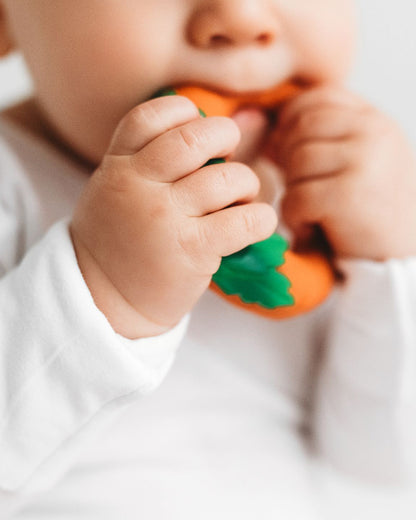 Oli & Carol Cathy The Carrot-Natural Rubber Teether-Soft & Flexible-0M+