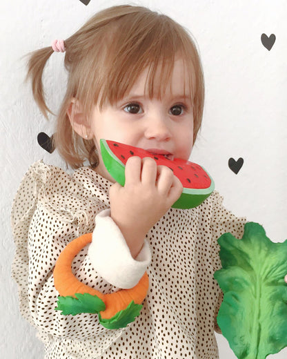 Oli & Carol Cathy The Carrot-Natural Rubber Teether-Soft & Flexible-0M+