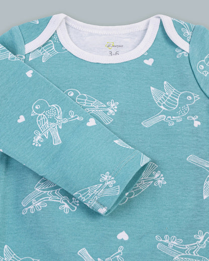 Kaarpas Teal PJ Set-Chirpy Sparrow-Organic Cotton-For Infants