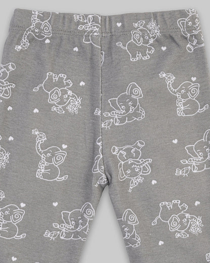 Kaarpas Grey PJ Set-Jumbo Elephant-Organic Cotton-For Infants