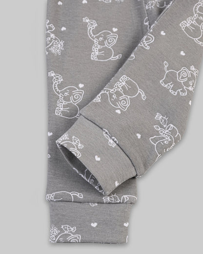 Kaarpas Grey PJ Set-Jumbo Elephant-Organic Cotton-For Infants
