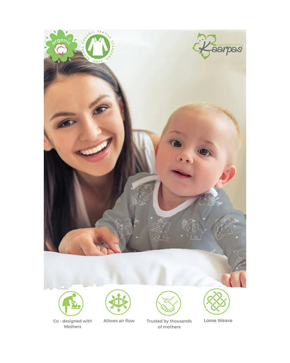 Kaarpas Grey PJ Set-Jumbo Elephant-Organic Cotton-For Infants
