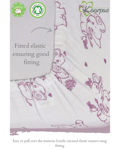 Kaarpas Ocean Dive' 3 Layered Elephant Muslin Baby Blanket-GOTS Certified Organic Cotton-For Infants