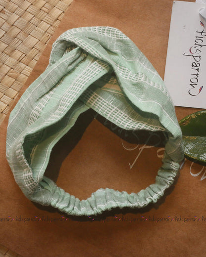 Picksparrow Green Knot Type Headband-Knitted-Cotton-For Infants
