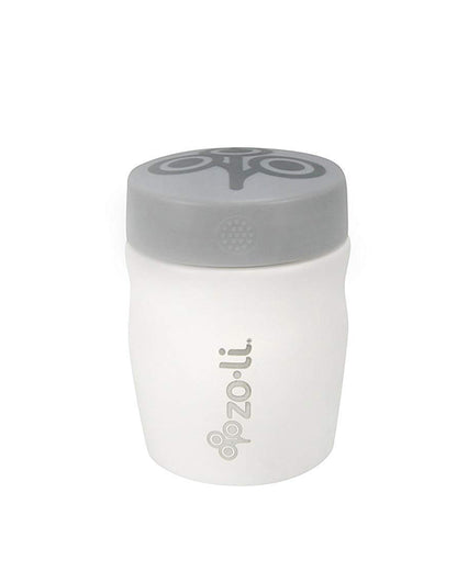 ZoLi Pow Dine Insulated Food Jar-Double Walled Stainless Steel-White-For Feeding Infants