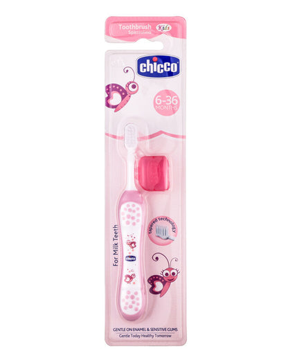 Chicco Baby Toothbrush-6 to 36M-Pink