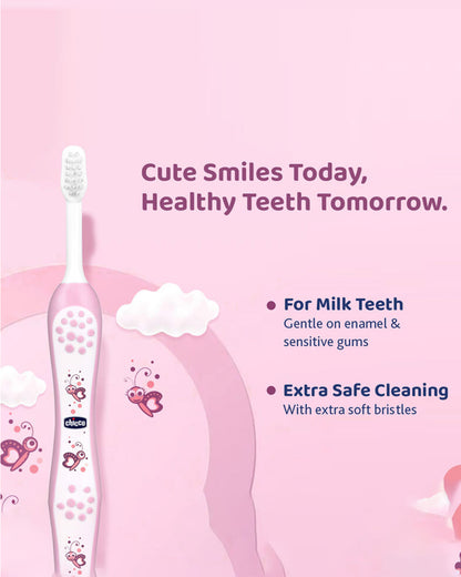 Chicco Baby Toothbrush-6 to 36M-Pink