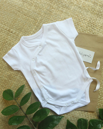 Picksparrow White Bodysuit-Solid-Cotton-Pack of 2-For Infants
