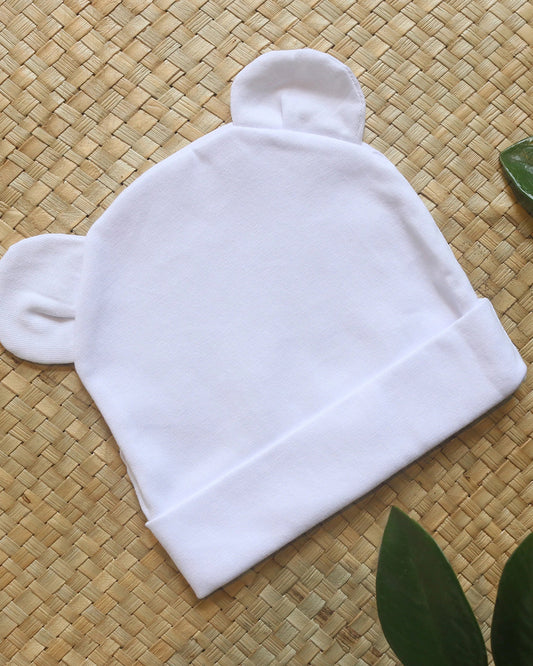 Picksparrow White Cap-Solid-Cotton-For Infants