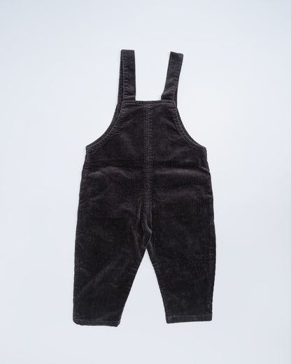 Baby Boo Black Christopher Dungaree-Solid-Corduroy-For Infants