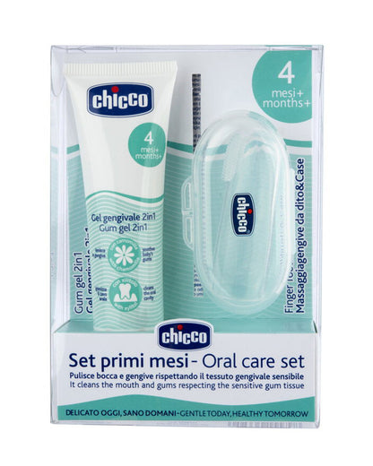 Chicco New Beginning Oral Care Set-With Gum Gel & Finger Brush-4M+