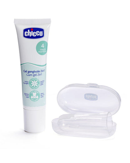 Chicco New Beginning Oral Care Set-With Gum Gel & Finger Brush-4M+