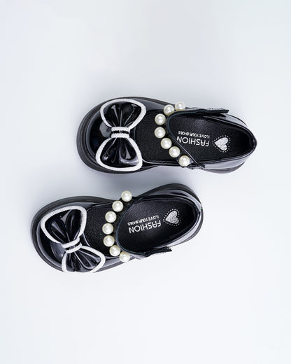 Baby Boo Black Pearly Velcro Bellies For Infants