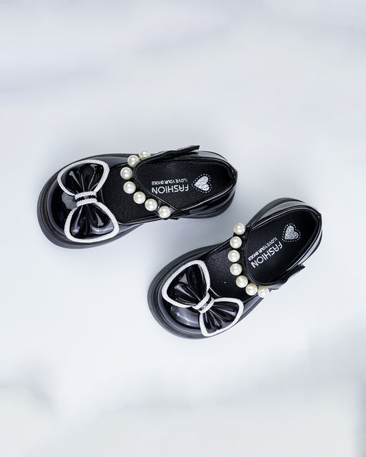 Baby Boo Black Pearly Velcro Bellies For Infants