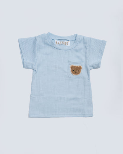 Baby Boo Blue Deb Co-ord Set-Printed-Cotton -For Infants