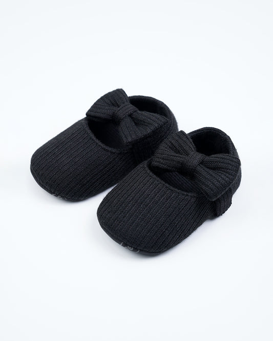 Baby Boo Black Bow Velcro Bellies For Infants