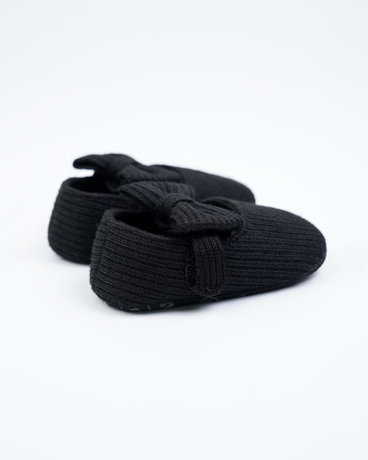 Baby Boo Black Bow Velcro Bellies For Infants