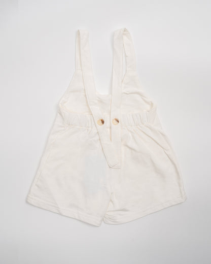 Baby Boo White Dona Suspenders-Solid-Cotton-For Infants