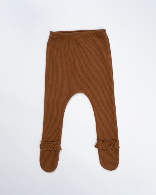 Baby Boo Brown Gia Stockings-Solid-Cotton-For Infants