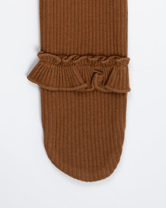 Baby Boo Brown Gia Stockings-Solid-Cotton-For Infants