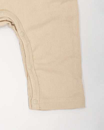 Baby Boo Beige Sleepsuit-Cotton-Solid-For Infants