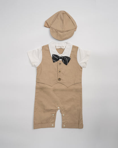 Baby Boo Beige 3 Piece Jordy Set-Solid-Cotton-For Infants